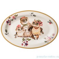 Блюдо 26,5 х 18 см овальное &quot;Owls party&quot; / 252053