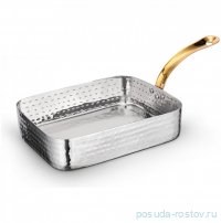 Сковородка 18 x 14 x 4.5 см прямоугольная мини с одной ручкой для подачи &quot;Hammered&quot; / 370431