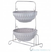Корзина для овощей 2-х ярусная серая &quot;Limon&quot; / 329977