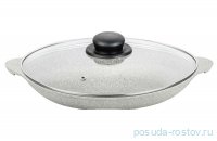 Сковорода-вок 24 см с крышкой антипригарное покрытие серая &quot;TURKISH WOK &amp; PANS&quot; / 295514