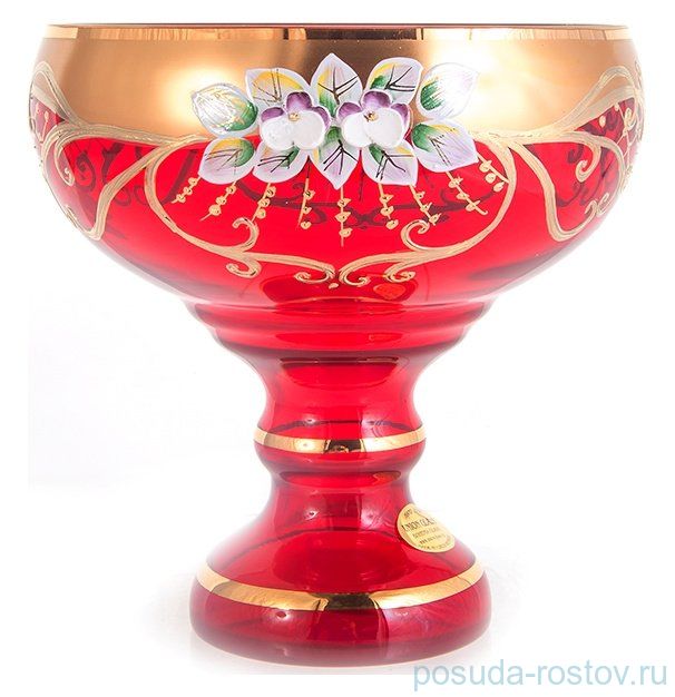 Ваза для конфет 16 см н/н "Лепка красная /9823" / 119486