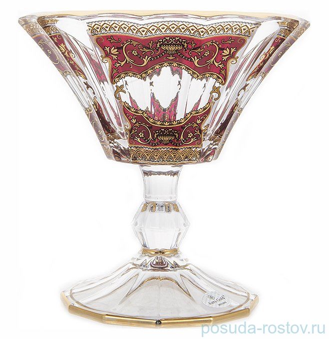 Ваза для конфет 15,5 см н/н "Империя красная" / 145843