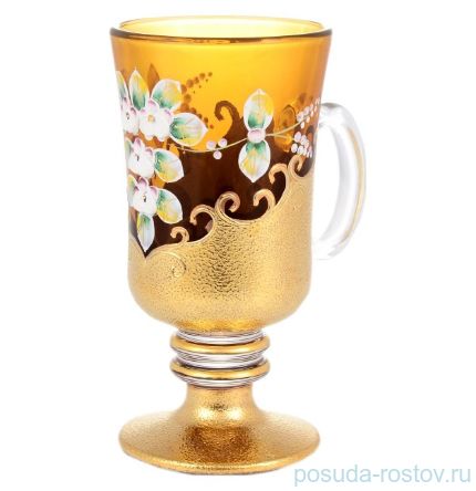 Кружки для воды 6 шт н/н &quot;Венеция /Лепка медовая&quot; золотая ножка / 145705