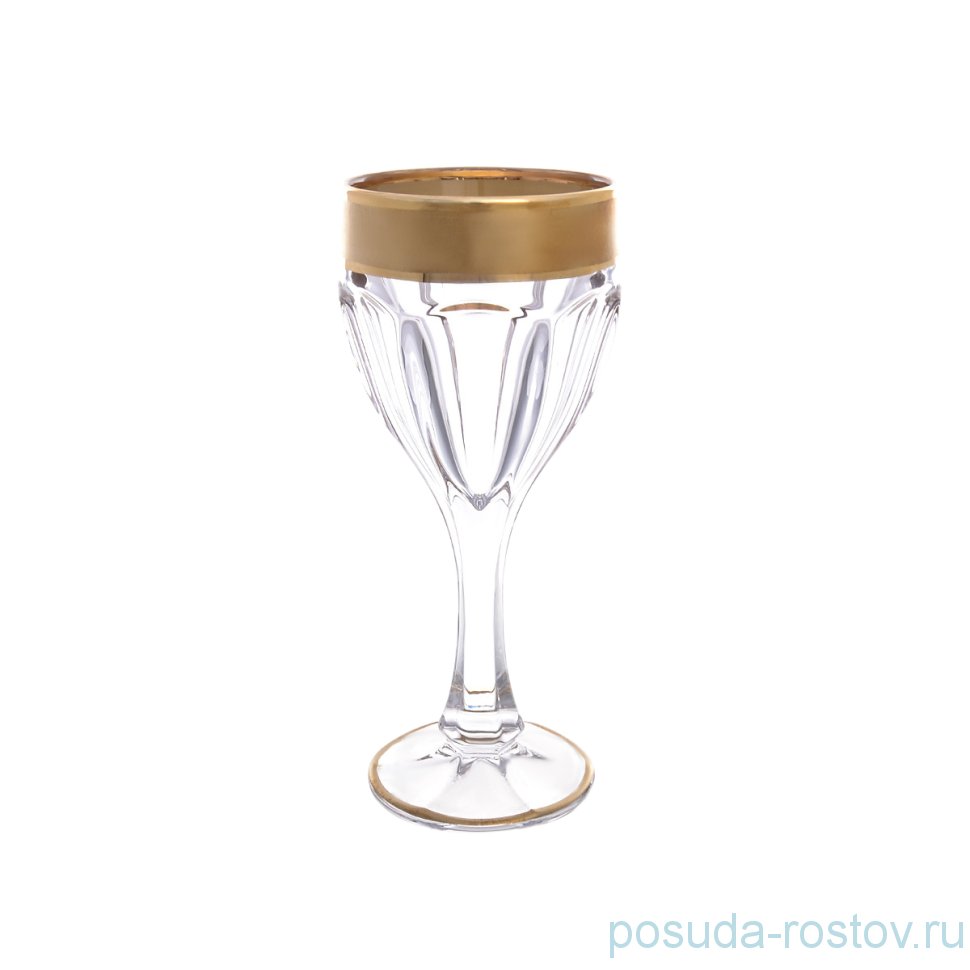 Бокалы для белого вина 190 мл 6 шт "Сафари /Матовая полоса /золото" AS Crystal / 201617