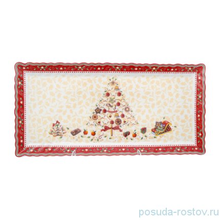 Блюдо 37 х 18 см прямоугольное &quot;Christmas world /Multi&quot; / 230090