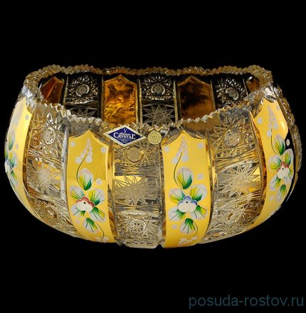 Ваза для фруктов 25 см &quot;A.Crystal /Хрусталь с золотом&quot; / 103653