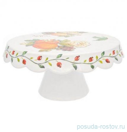 Тортница 27 см н/н &quot;Artigianato ceramico /Апельсин и роза&quot; / 228474