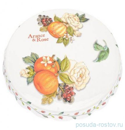 Тортница 27 см н/н &quot;Artigianato ceramico /Апельсин и роза&quot; / 228474