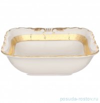 Салатник 21 см квадратный &quot;Офелия /Золотая лента /СК&quot; / 313646