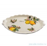 Блюдо 38 х 27 см овальное &quot;Artigianato ceramico /Лимоны&quot; / 060070