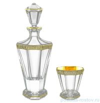 Набор для виски 7 предметов (графин 850 мл + 6 стаканов по 310 мл) &quot;Astra Gold /Блэк&quot; / 107133