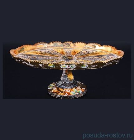Блюдо 35 см овальное н/н &quot;Хрусталь с золотом&quot; / 037777