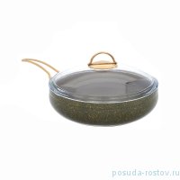 Сковорода 26 см с крышкой антипригарное покрытие оливковая &quot;Leydi /Repast&quot; / 236554