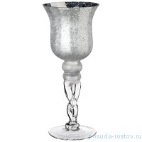 Подсвечник 10 х 30 см серебристый / 268346
