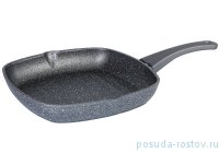 Сковорода-гриль 28 см с антипригарным покрытием 2,75 л серая &quot;GRANITE SINGLES&quot; / 225830