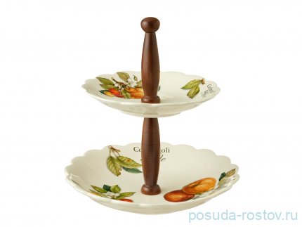 Этажерка 2-х ярусная h-32 см &quot;Artigianato ceramico /Груша&quot; (22, 29 см) / 151801