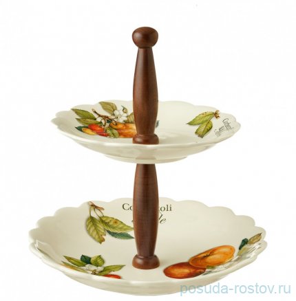 Этажерка 2-х ярусная h-32 см &quot;Artigianato ceramico /Груша&quot; (22, 29 см) / 151801