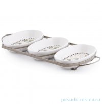 Менажница 17 см 3-х секционная &quot;Oval Jardin&quot; / 272103