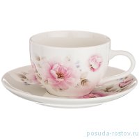 Чайная пара 250 мл 1 шт &quot;Розовый пион&quot; / 192269