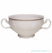 Бульонница 11 см (360 мл) 1 шт с ручками н/н &quot;Бернадотт /Платиновый узор&quot; / 348661