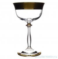 Креманки/мартинки 280 мл 6 шт &quot;Анжела /Матовая полоса /золото&quot; AS Crystal  / 288906