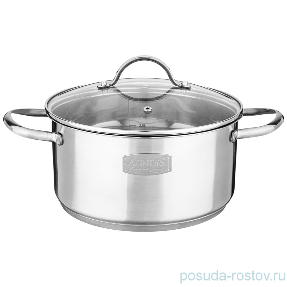 Кастрюля 24 х 13 см со стеклянной крышкой 5,7 л "CRAFT COLLECTION" / 213775