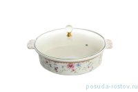 Блюдо для запекания 23 см с крышкой &quot;Цветы и бабочка&quot; / 140002