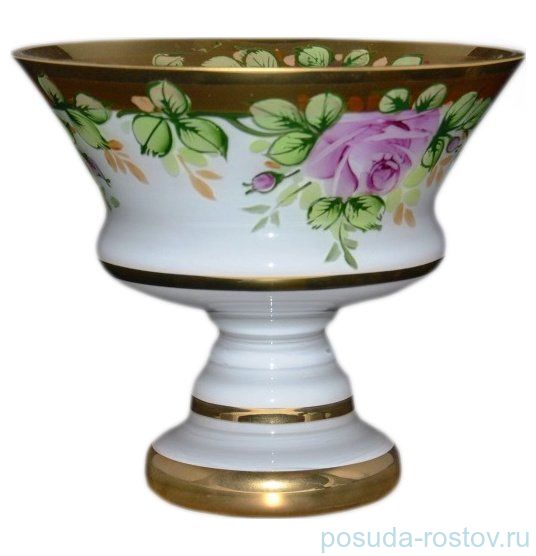Фруктовница 26 см н/н белая "Роза" / 012675