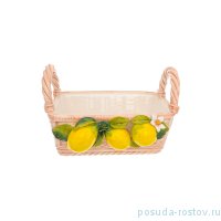 Корзина 27 см прямоугольная &quot;Лимоны&quot; / 246701