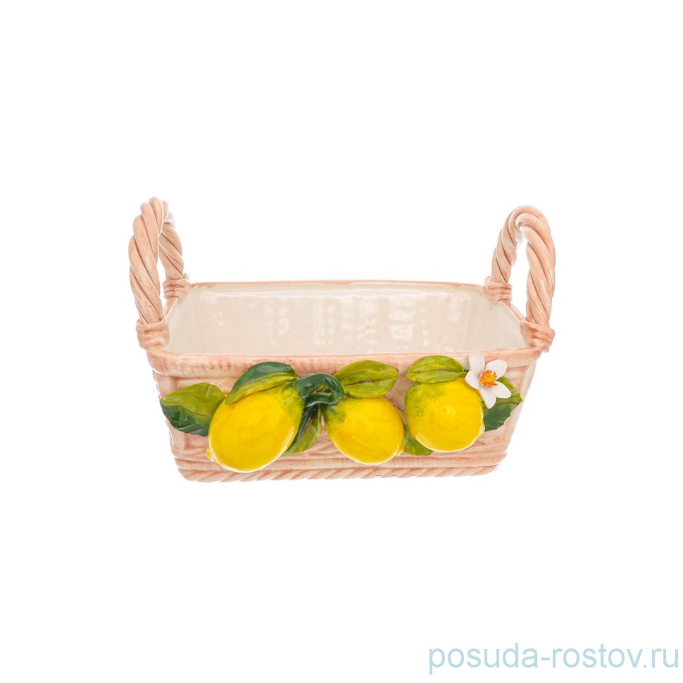 Корзина 27 см прямоугольная "Лимоны" / 246701