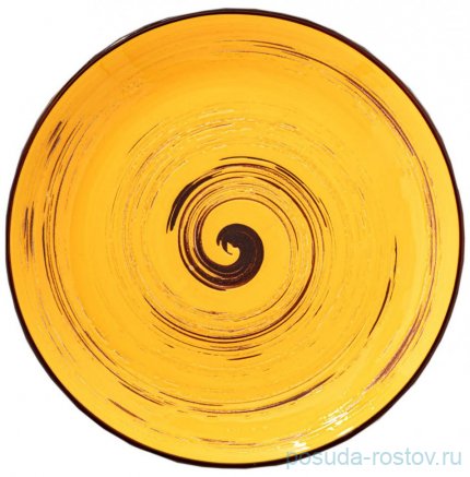 Тарелка 20,5 см жёлтая &quot;Spiral&quot; / 261599