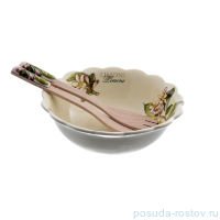 Салатник 26 см с ложками &quot;Artigianato ceramico /Лимоны&quot; / 060076
