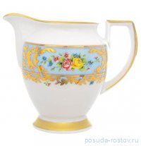 Молочник 250 мл &quot;Вена /Розочки на голубом /с золотом&quot; / 327919
