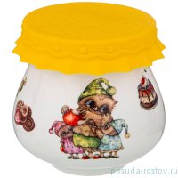 Банка для меда/варенья 300 мл с силиконовой крышкой &quot;совушки&quot; / 225642