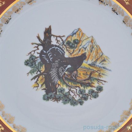 Блюдо 32 см круглое &quot;Мария-Тереза /Охота красная&quot; R-L / 277302