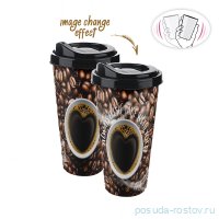 Стакан для кофе 650 мл с крышкой 3D &quot;Coffee&quot; / ассорти / 293666