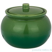 Блюдо для запекания 14 х 14 х 11 см с крышкой 800 мл зелёное / 262062