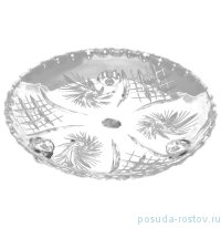 Блюдо 18 см на 3-х ножках синее &quot;Резное цветное&quot; / 105361