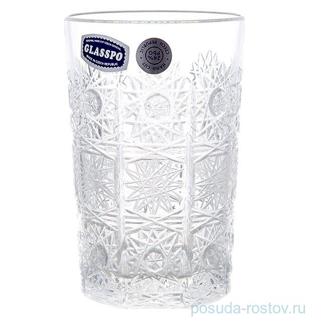 Стаканы для воды 180 мл 6 шт "Glasspo /Хрусталь резной" / 064481
