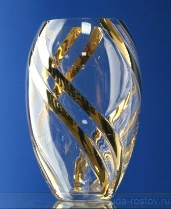 Ваза для цветов 22,5 см &quot;Золотая спираль&quot; / 004517