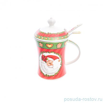 Кружка с крышкой, ситечком и ложкой &quot;Christmas time /Royal Classic&quot; / 228231