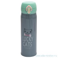 Термос серый &quot;Lucky cats&quot; / 223726