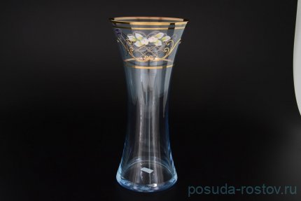 Ваза для цветов 30 см прозрачно-голубая &quot;Лепка&quot; / 059527