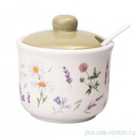 Сахарница 300 мл с ложкой 10 х 9,5 см &quot;Flower story&quot; / 363898