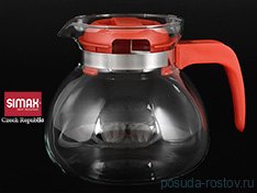 Заварочный чайник 1,5 л с красной крышкой (без ситечка) &quot;Сватава /Simax&quot; / 091992