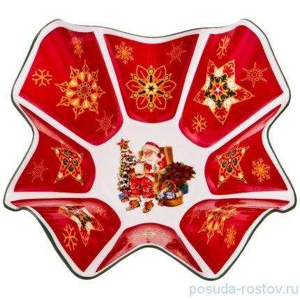 Салатник 26 см квадратный &quot;Christmas Collection /Санта-Клаус&quot; / 192428