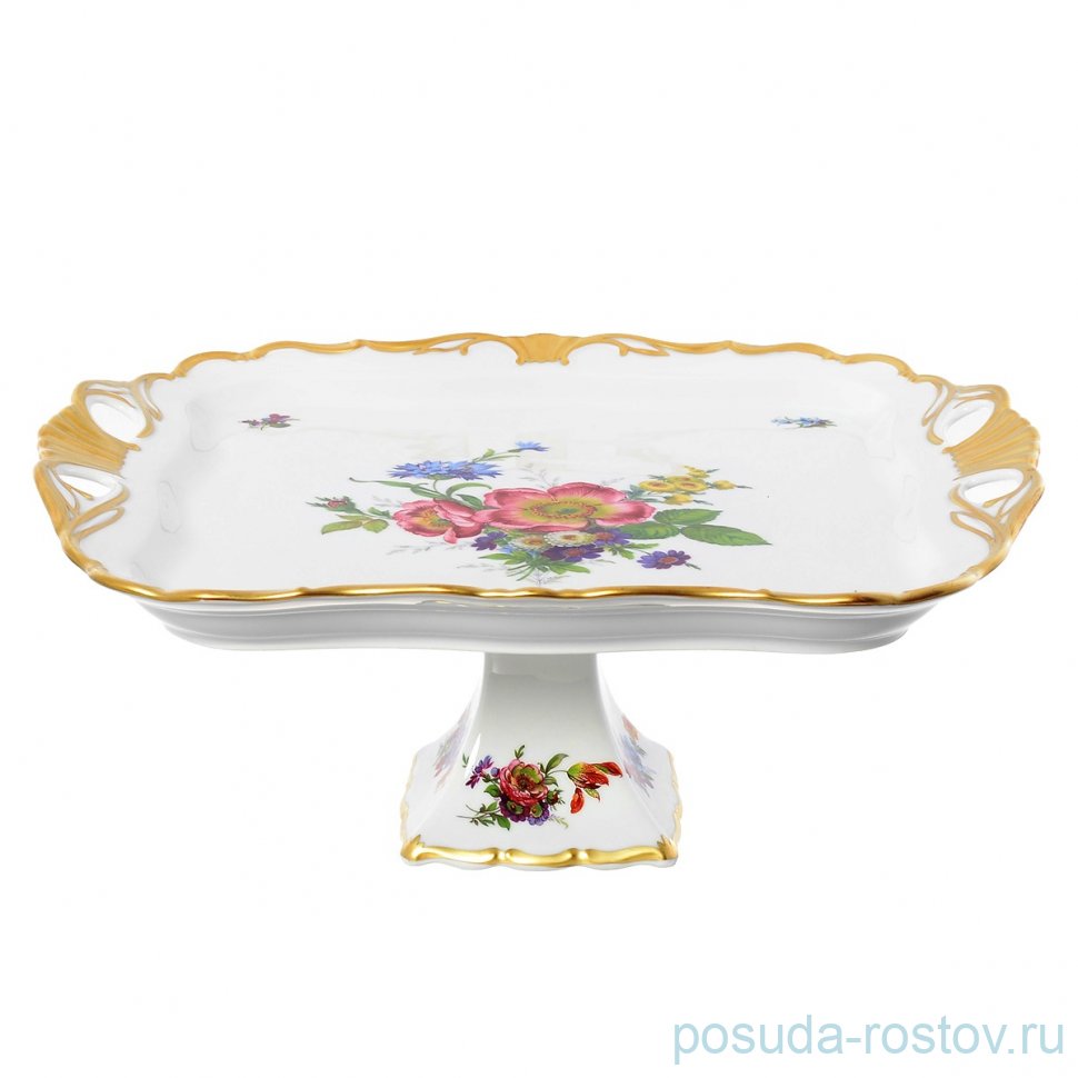 Поднос 34 х 29 см н/н "Корона /Мейсенский букет" / 156965