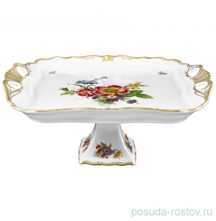 Поднос 34 х 29 см н/н &quot;Корона /Мейсенский букет&quot; / 156965
