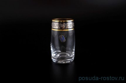 Стаканы для воды 250 мл 6 шт &quot;Идеал /Цветочный узор на платине&quot; / 007504