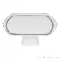 Поднос 28 см прямоугольный н/н &quot;Сабина /Платиновая лента /3132&quot; / 367003